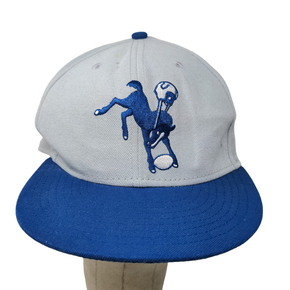 New Era Men's 59Fifty Fitted Hat Gray Size 7 1/2 Indianapolis Colts Embroidered - Picture 1 of 13